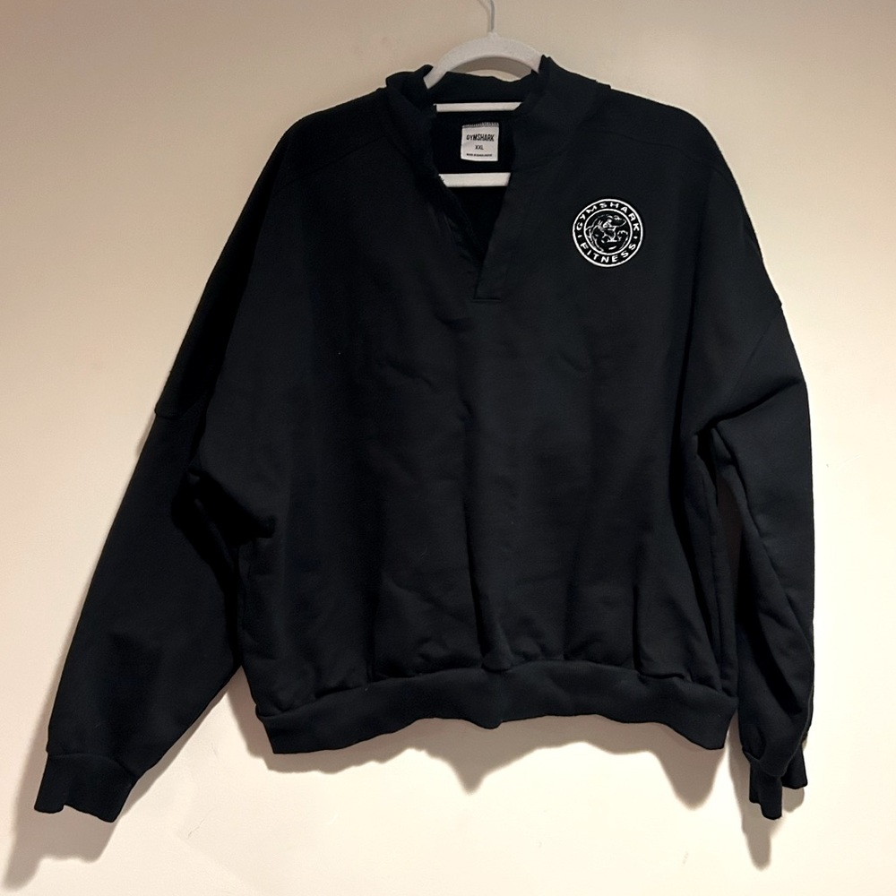 Gymshark Black V Neck Pullover Sz XXL